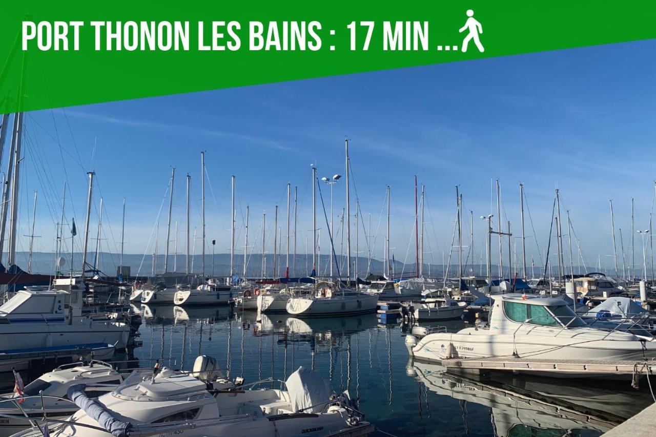 Viva Leman- Hypercentre - Vue Panoramique- Parking - Wifi Apartment Thonon-les-Bains Ngoại thất bức ảnh